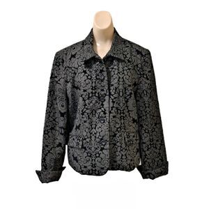 Evan Picone Sz 14 Blazer Jacket Event Dark Romantic Business Office Core Designe